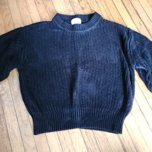Wilfred Black Knit Cropped Sweater